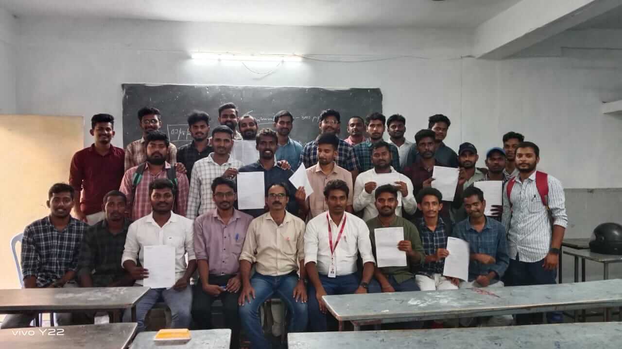 Youth participating in Nirmaan Impact Hiring Program in Andhra Pradesh