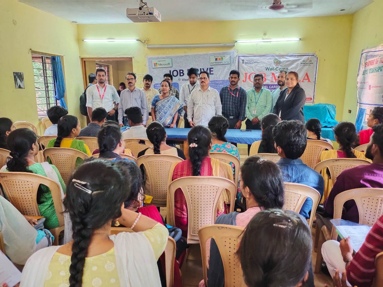 Youth participating in Nirmaan Impact Hiring Program in Andhra Pradesh