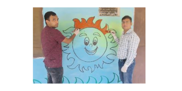 EPAM Volunteers Completed Educational Wall Painting in GSSS Kadipur School, Gurugram