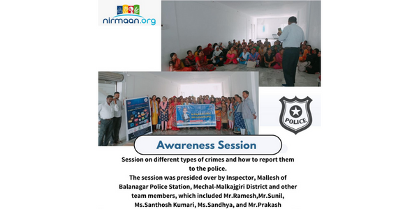 Volunteering Session on “Awareness Session”  From SHE Team, Telangana Police.